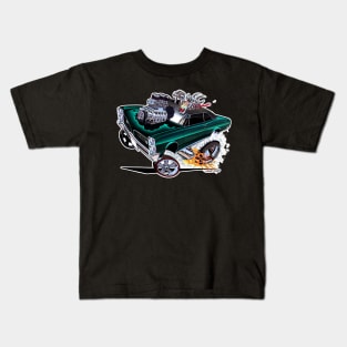 GOATINATOR 1967 GTO aqua Kids T-Shirt